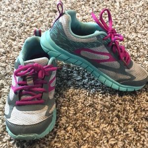 Teal and Pink tennis shoes